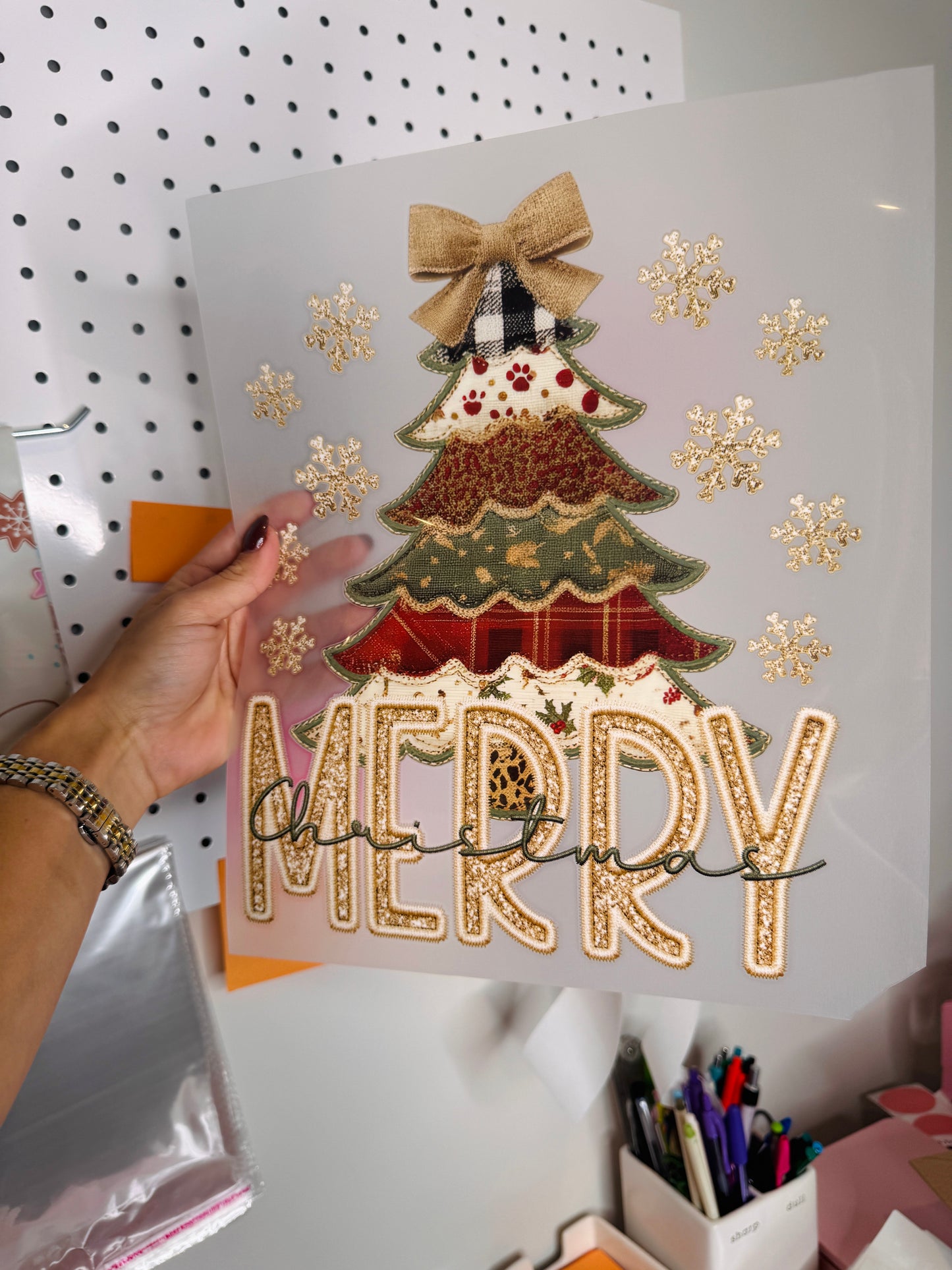 Merry Christmas Tree - Clear Film