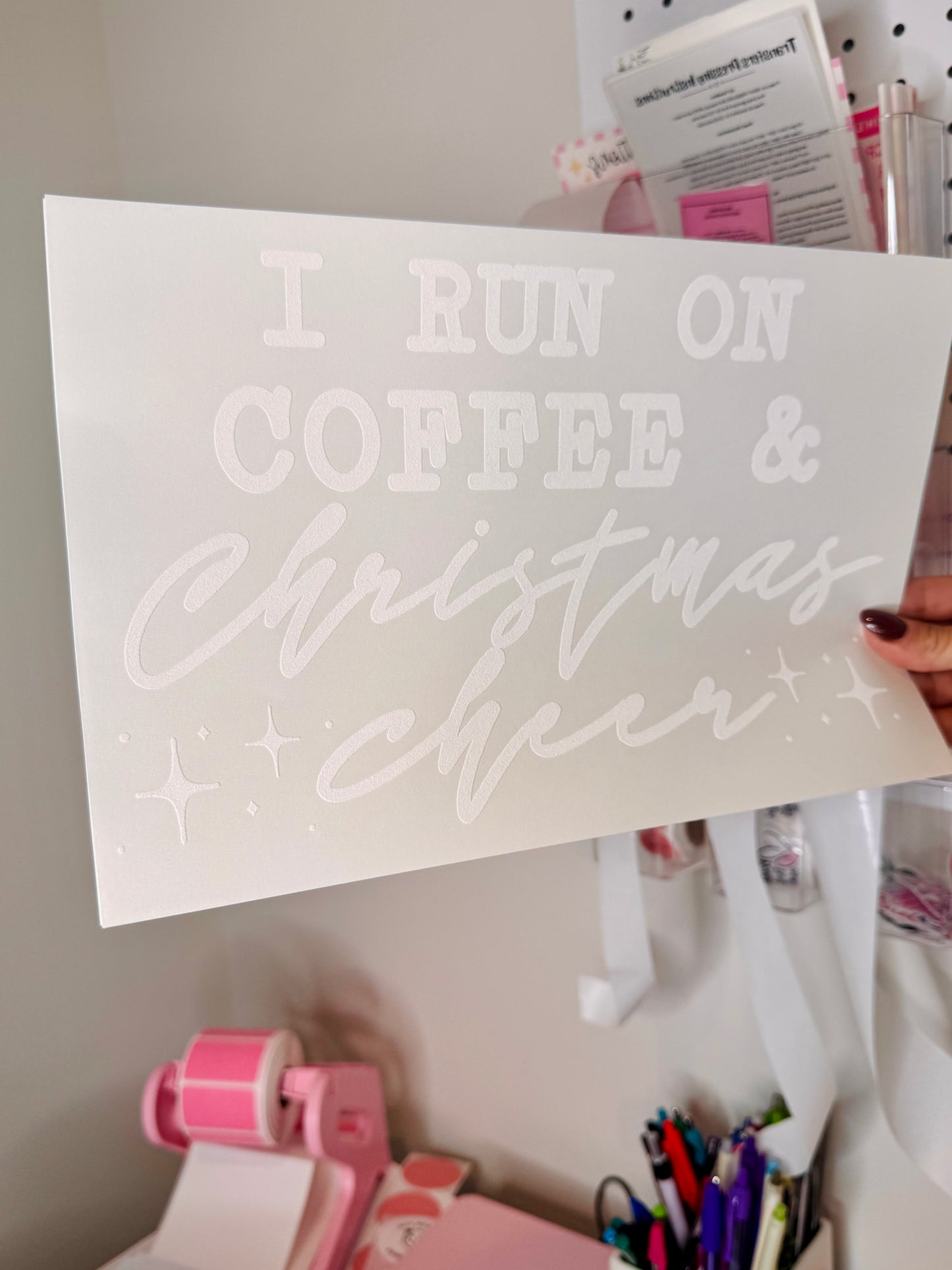 I Run On Coffee & Christmas Cheer - Single Color