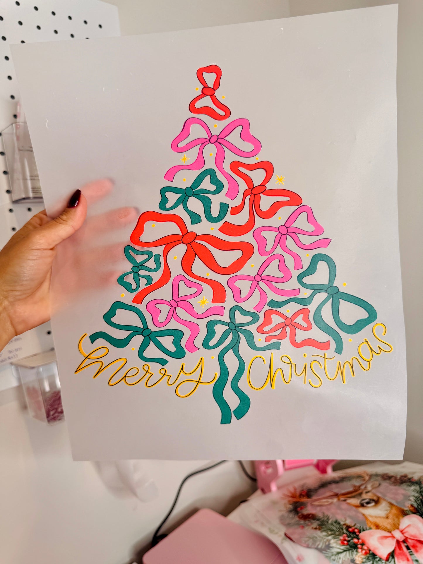 Christmas Bow Tree - Clear Film