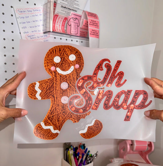 Oh Snap Faux Yarn & Sequin - DTF 11”