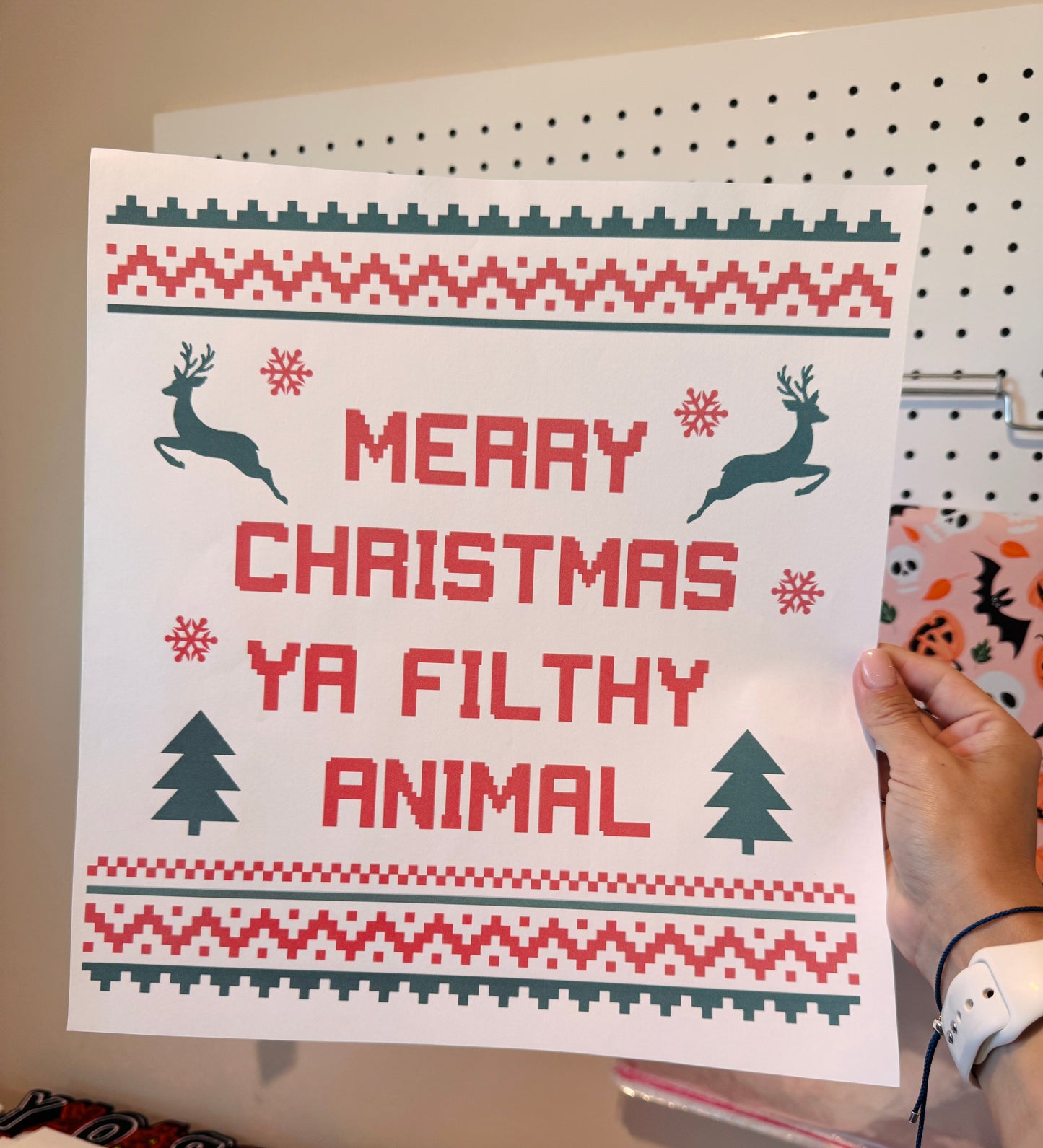 Merry Christmas Ya Filthy Animal - Sublimation
