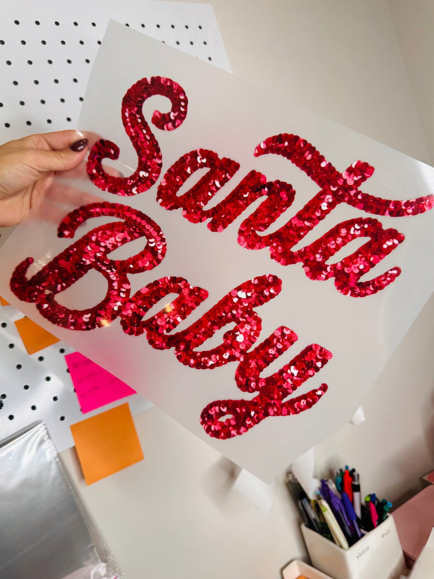 Santa Baby Glitter - Clear Film