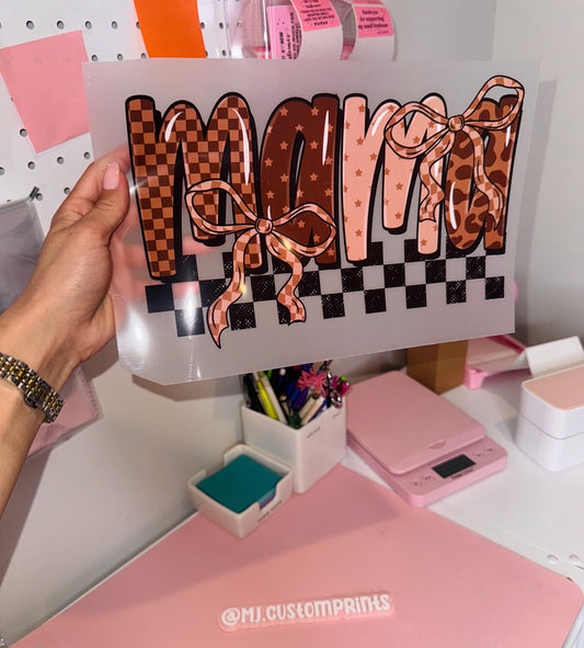 Mama Brown Checkered - Clear Film