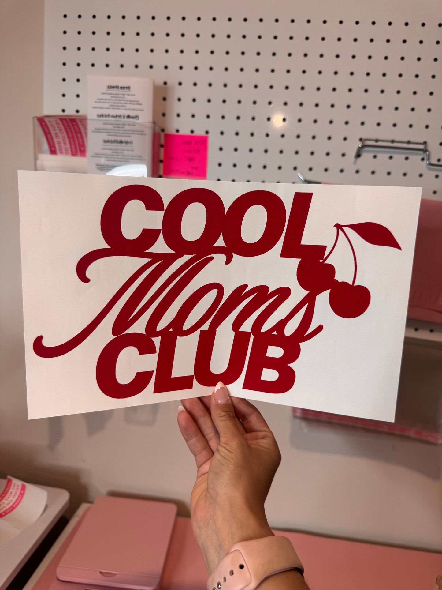 "Cool Moms Club Cherry "Screen Print
