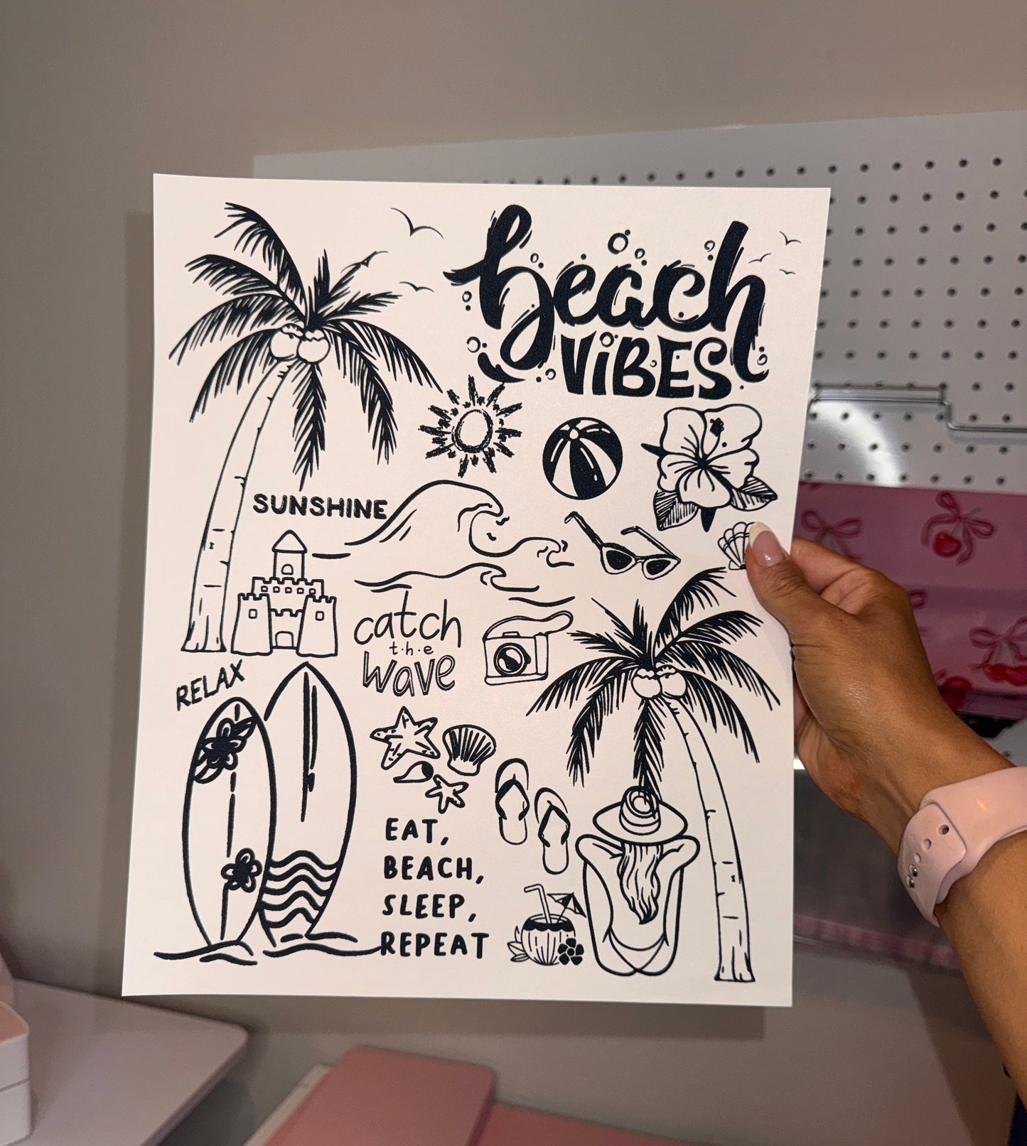 " Beach Vibes " Screen Print
