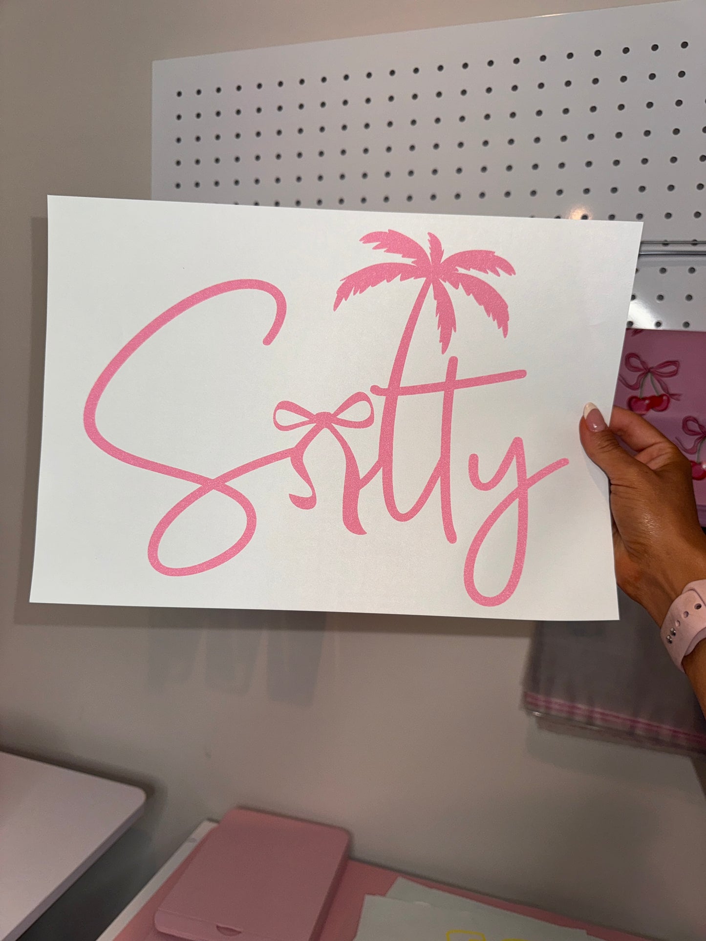 " Salty Bow Palm Tree" Screen Print