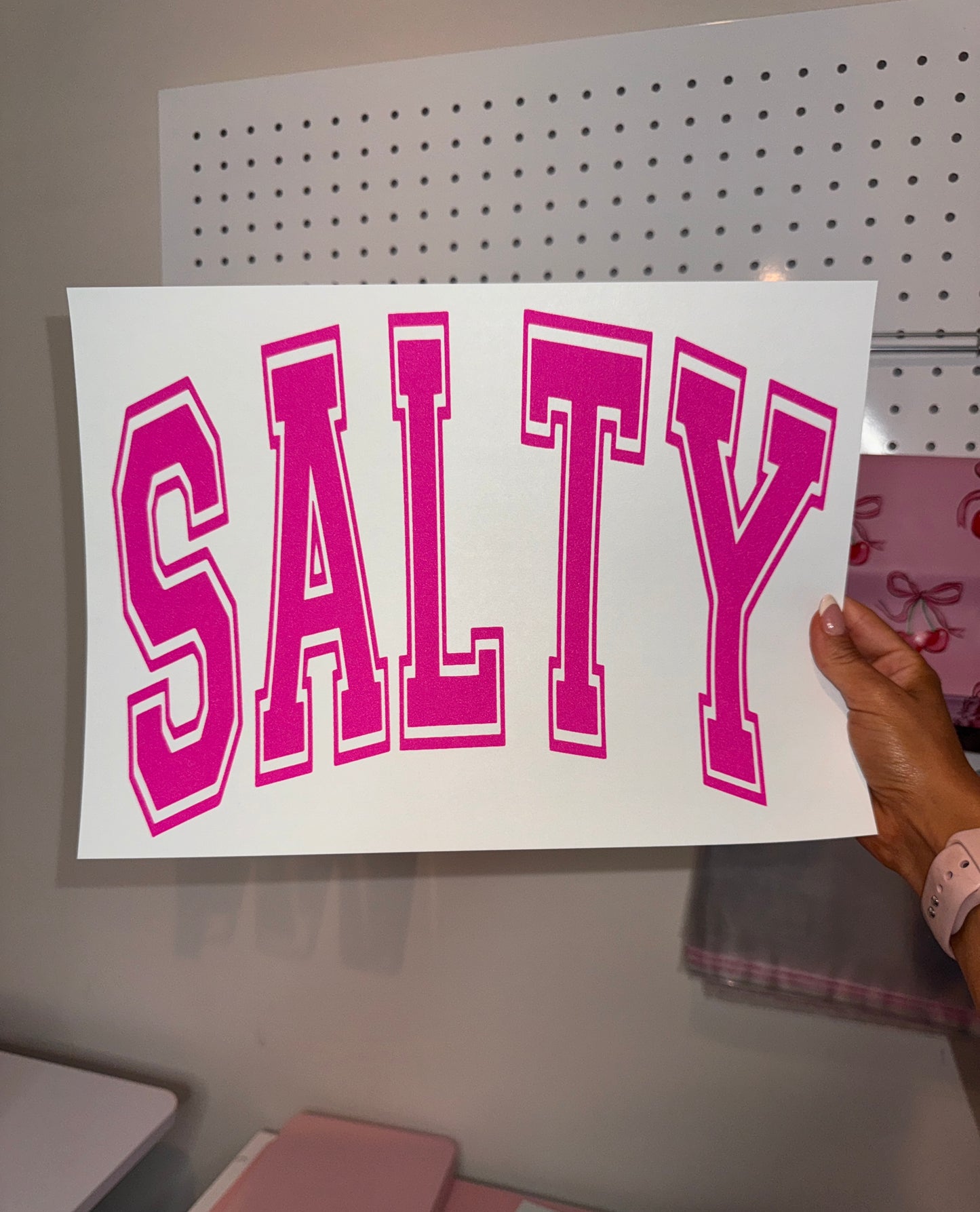 " Pink Bold Salty " Screen Print