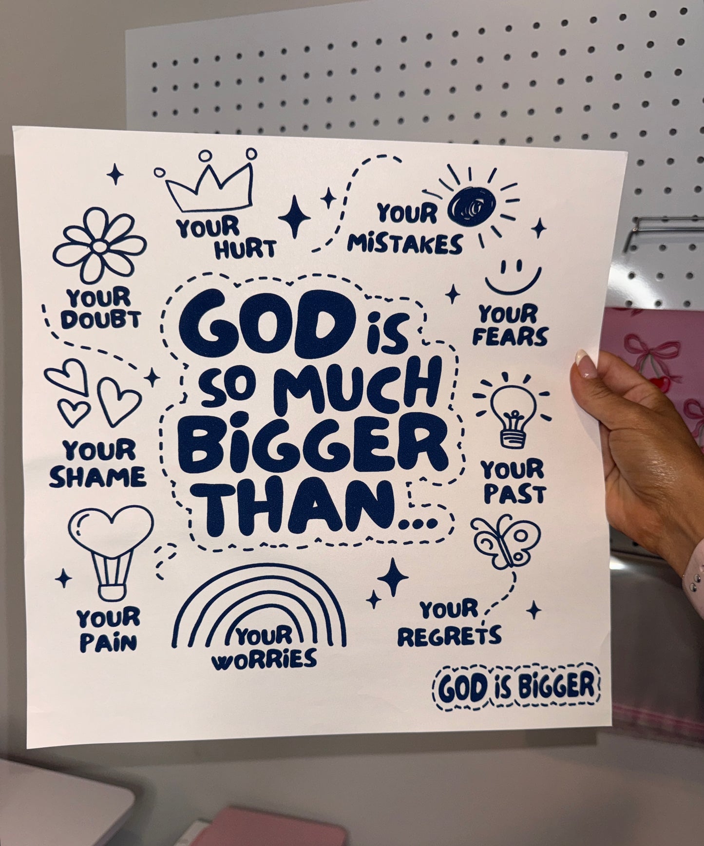 " God is so much bigger than... " Screen Print