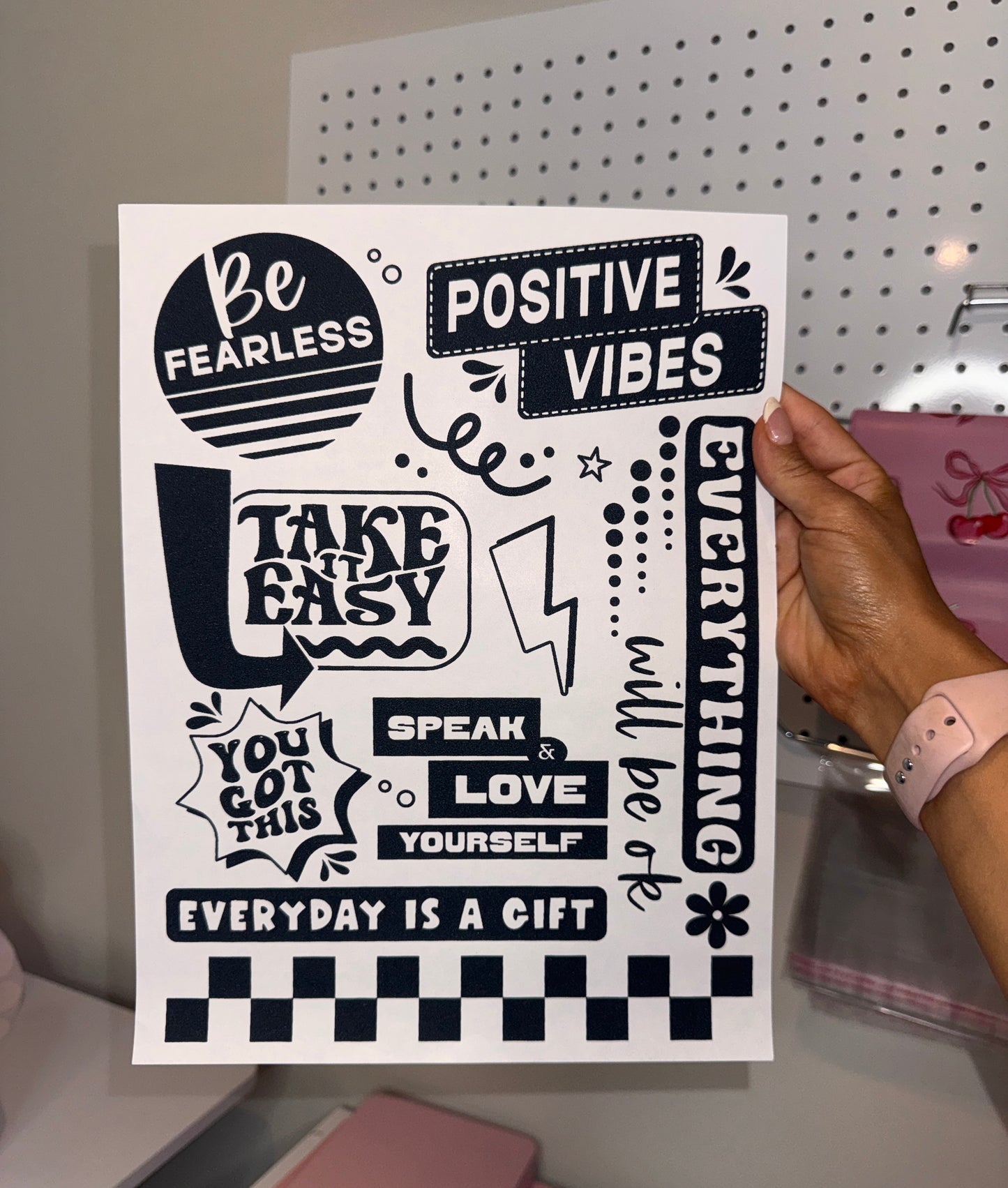 " Positive Vibes " Screen Print