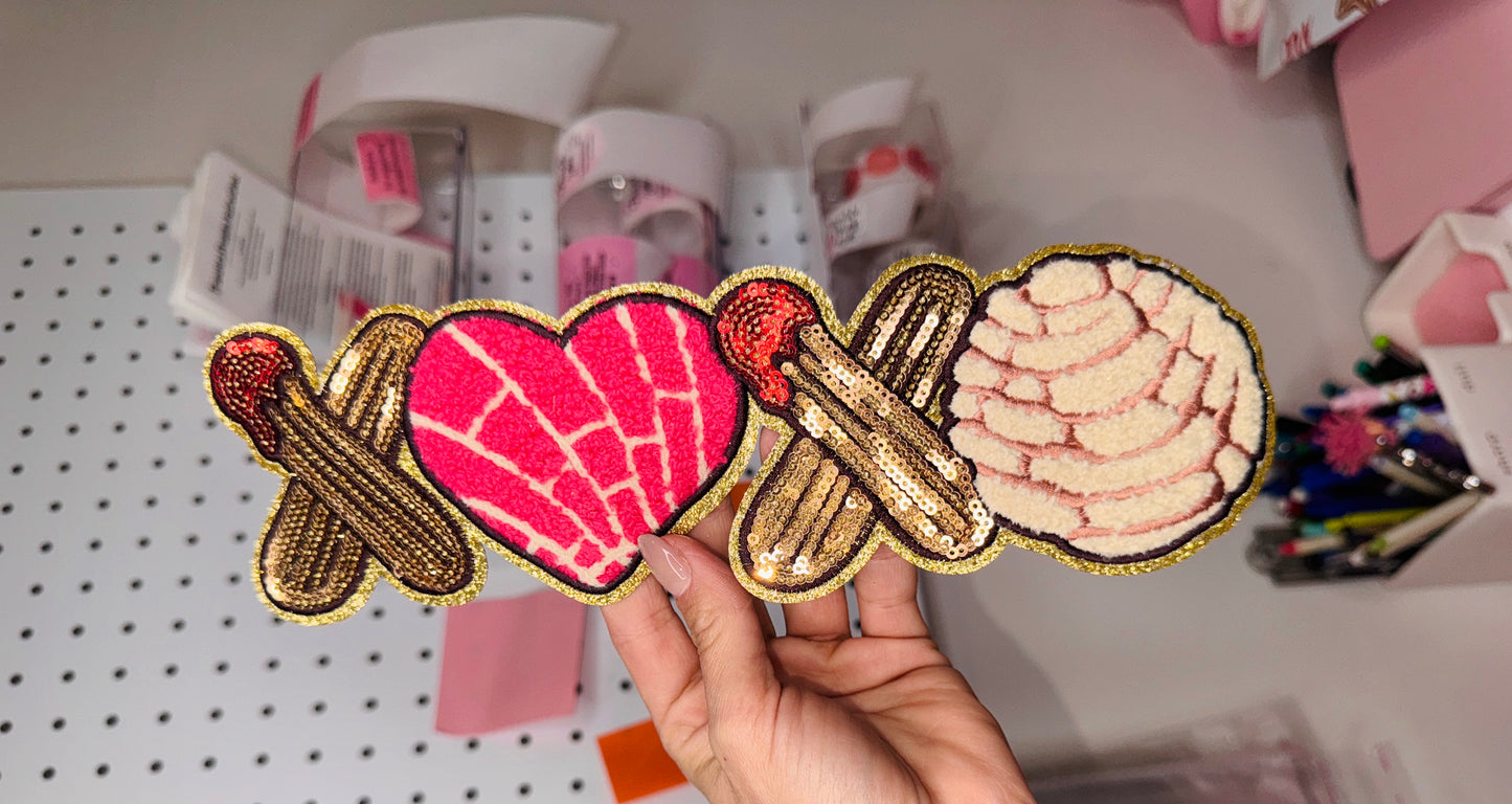 XOXO churro conchas - Chenille Patch