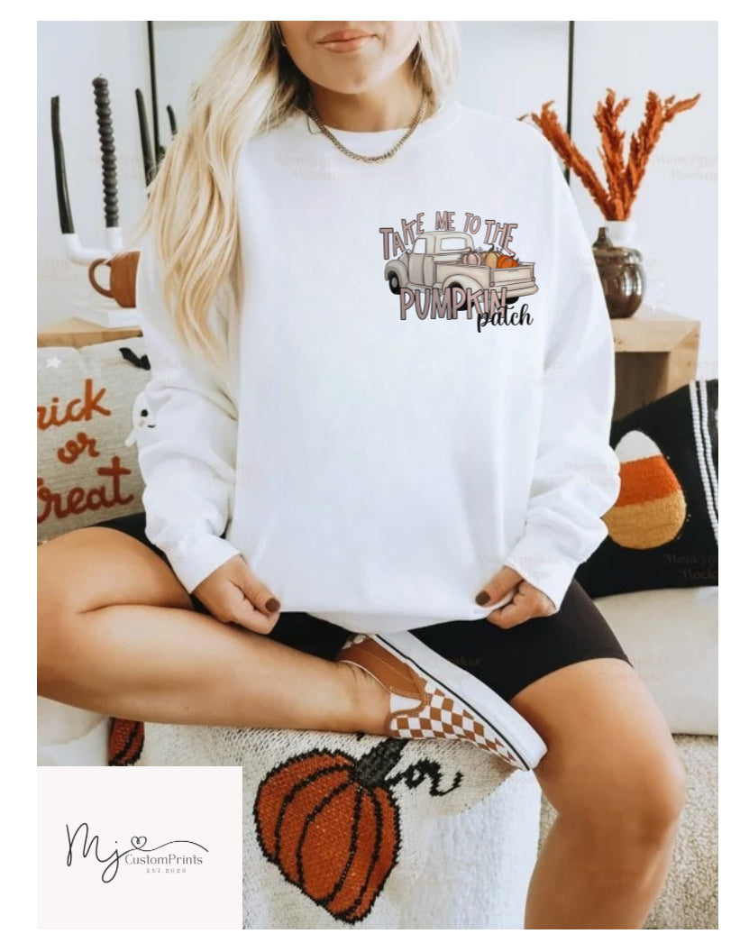 “Take me to the Pumpkin Patch oversized pocket “ - Clear Film