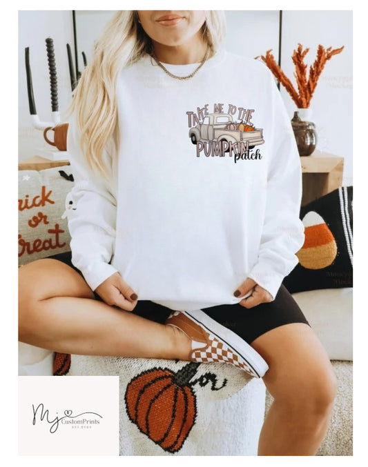 “Take me to the Pumpkin Patch oversized pocket “ - Clear Film