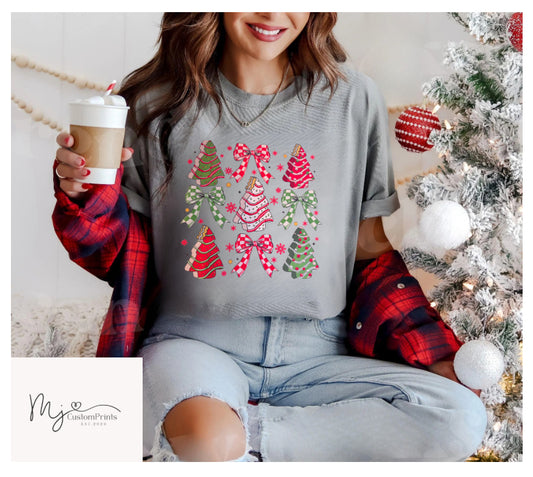 Christmas Tree Cake & Bows - DTF