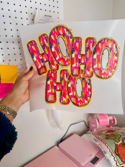 Ho Ho Ho Glitter - Clear Film