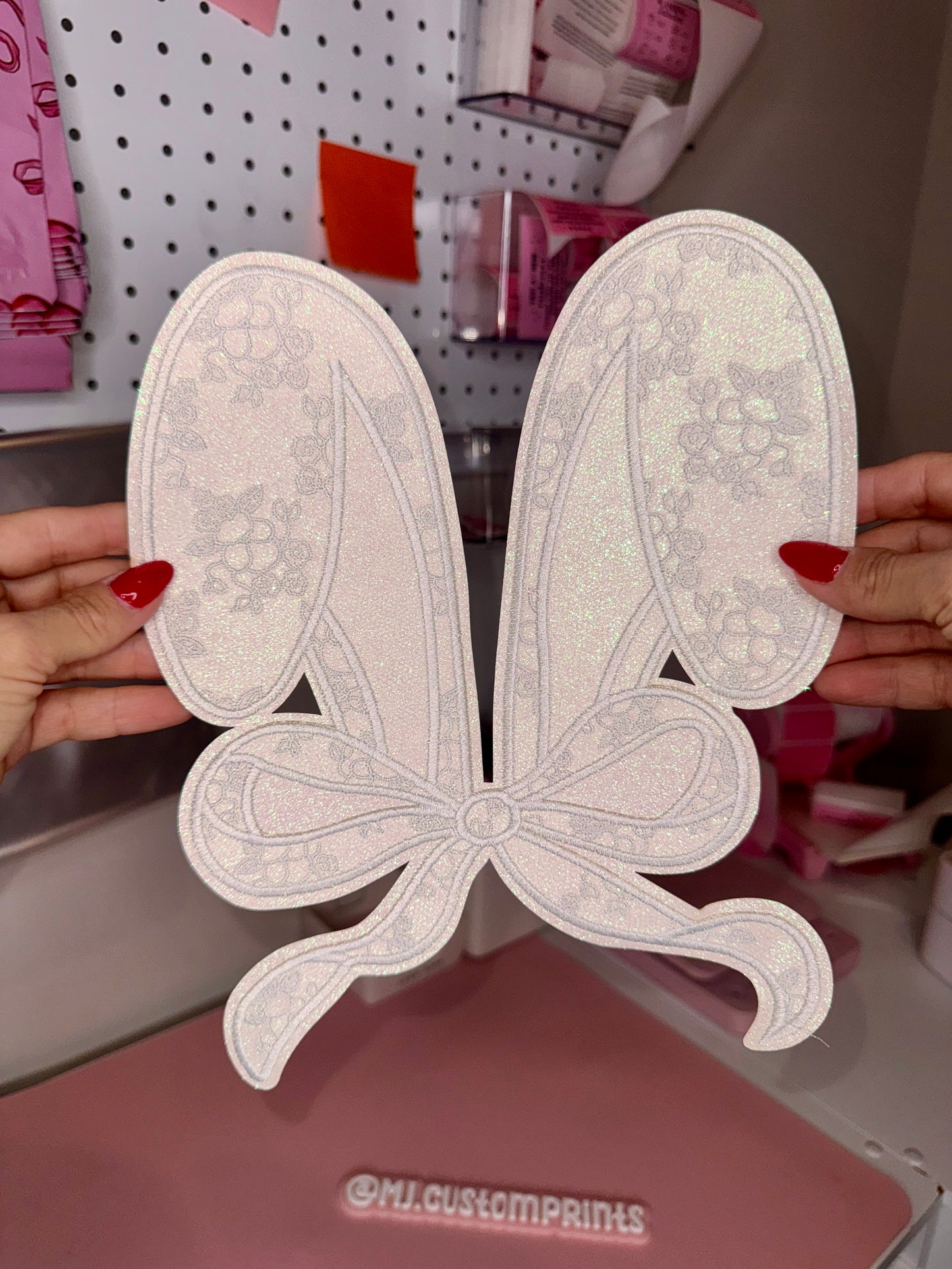 Lace Bunny Ears - Embroidered Patch