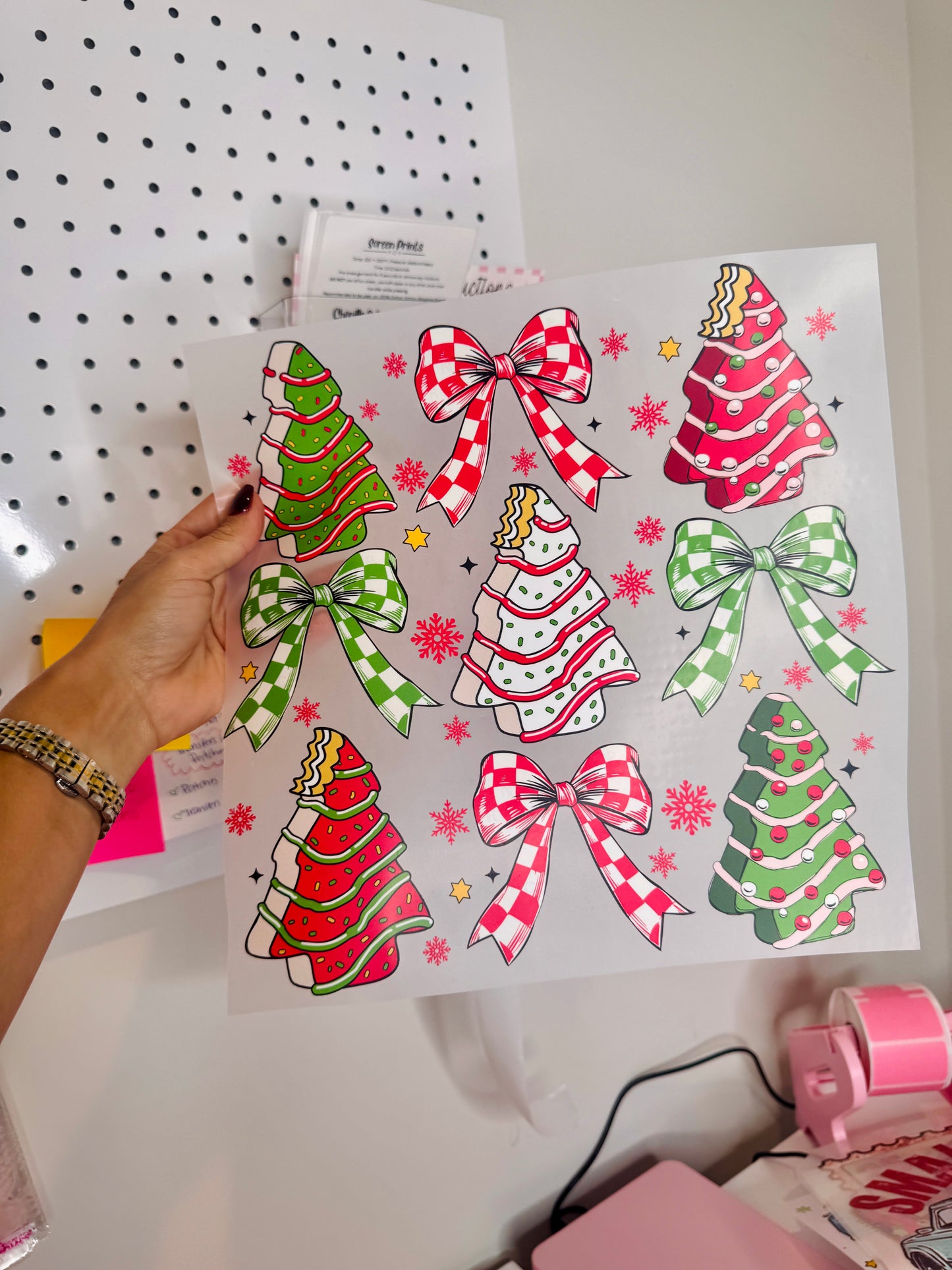 Christmas Tree Cake & Bows - DTF