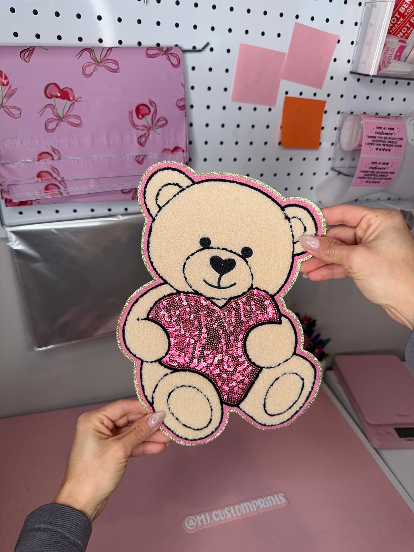 Heart Teddy - Chenille Patch