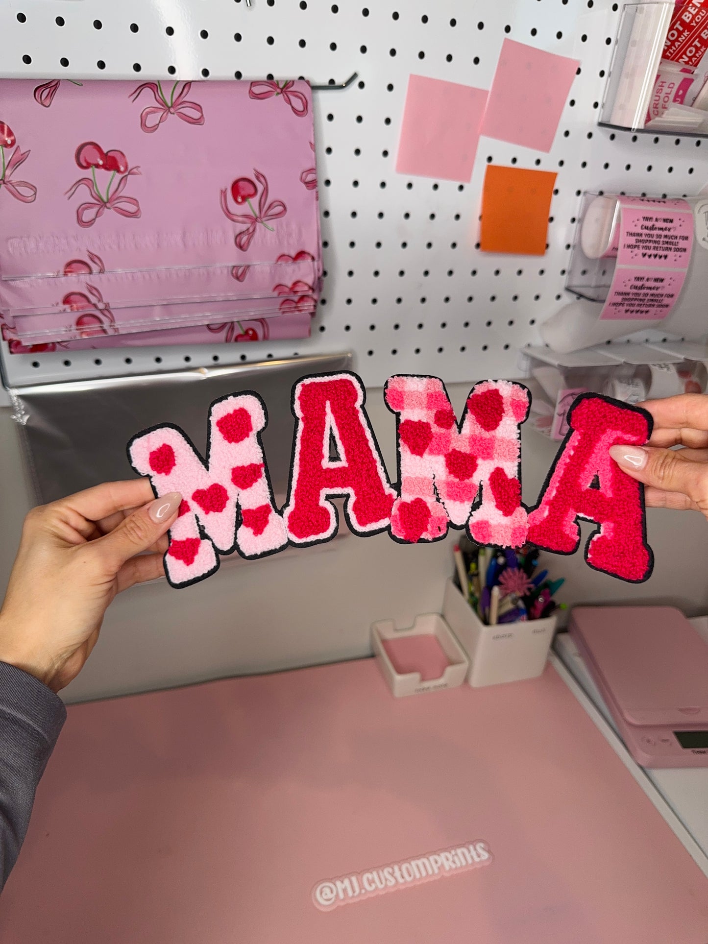 Pink Heart Mama - Chenille Patch