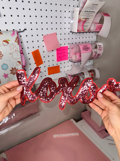 Red XOXO - Sequin Patch