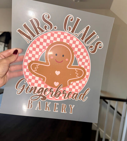 Mrs. Claus Gingerbread Bakery - Clear Film