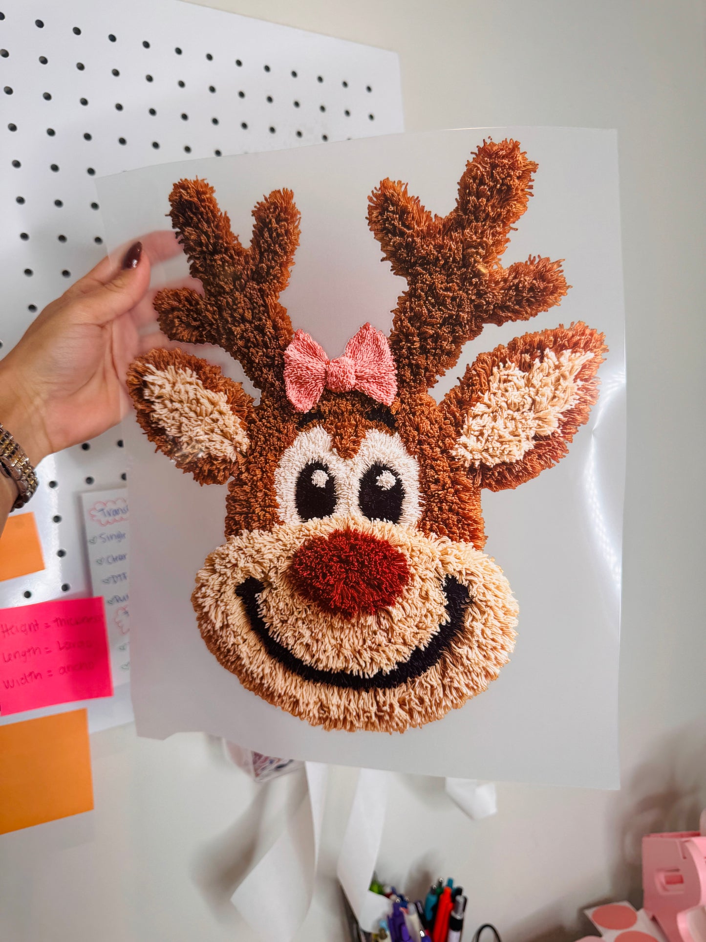 Reindeer Faux Yarn - Clear Film