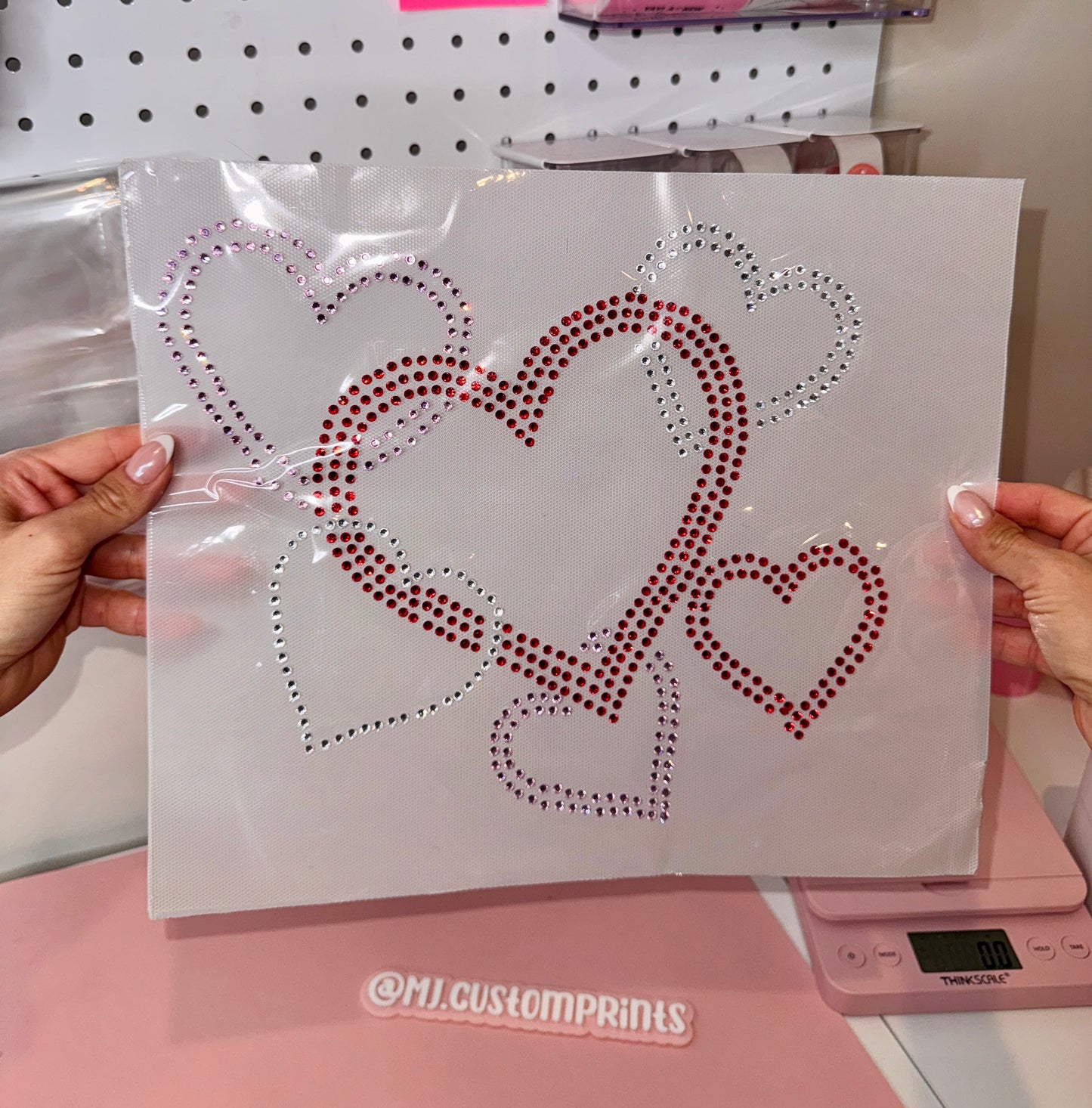 Hearts - Rhinestone Transfer