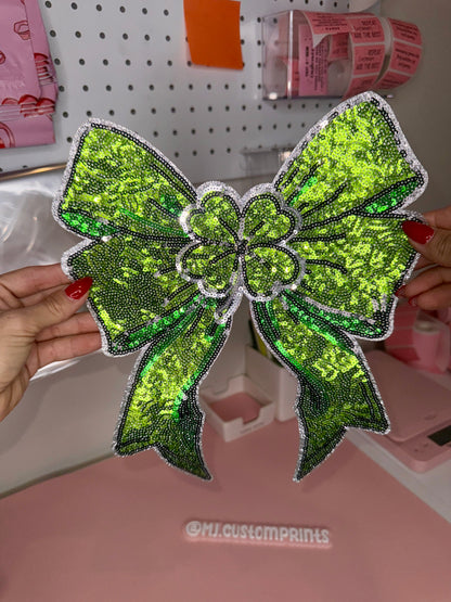 Shamrock Bow - Sequin Patch
