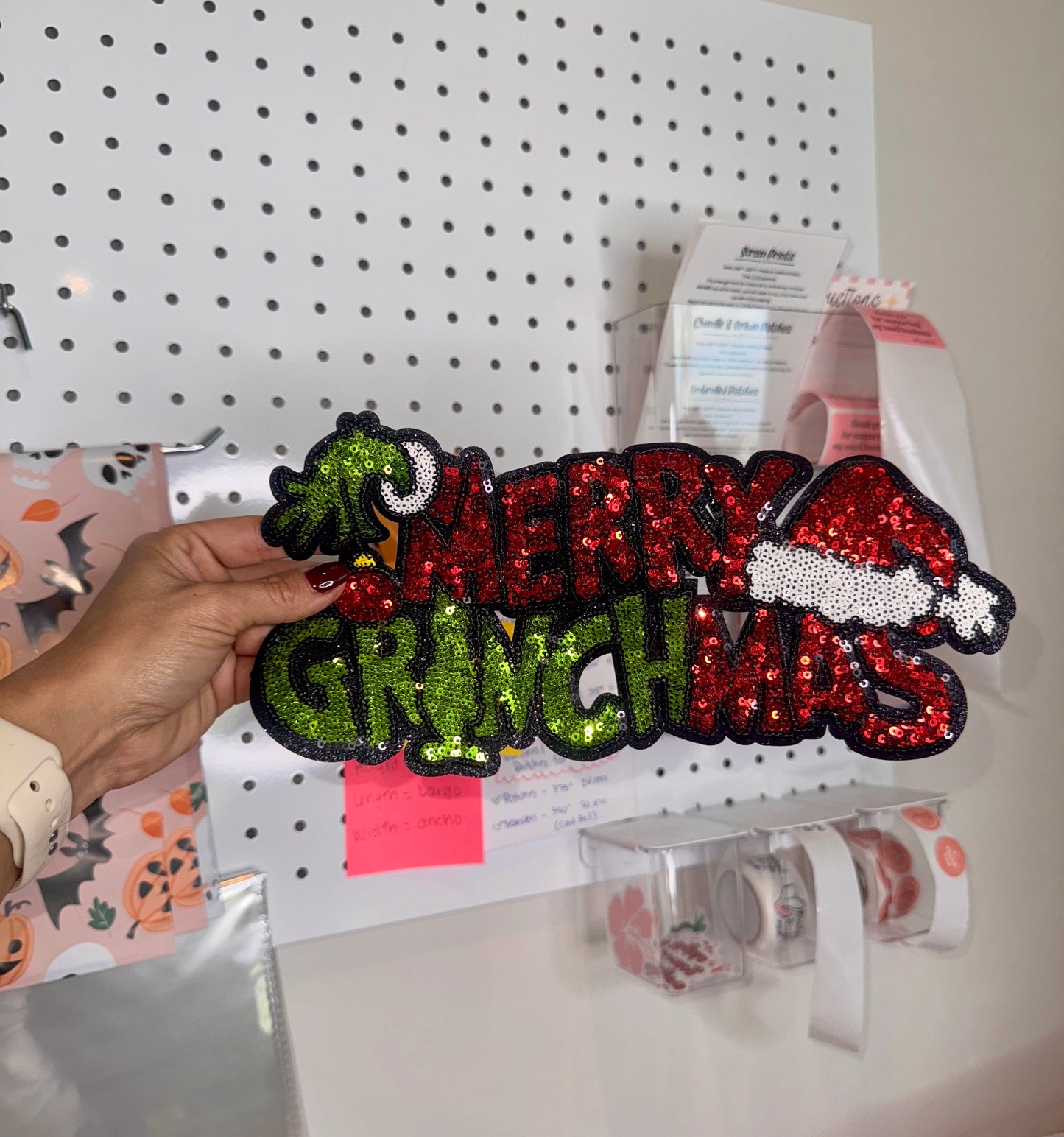 Merry Grinchmas - Sequin Patch
