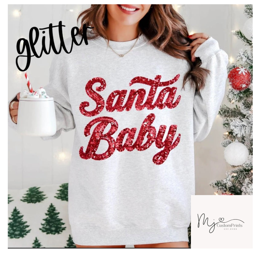 Santa Baby Glitter - Clear Film