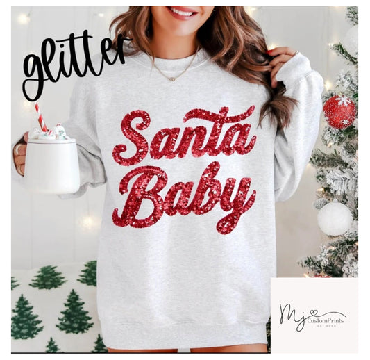Santa Baby Glitter - Clear Film