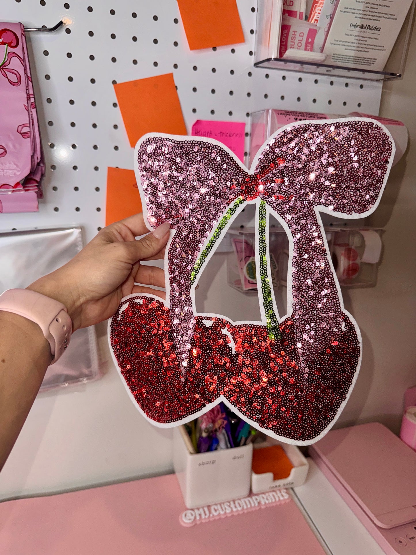 Coquette Cherries - Sequin Patch