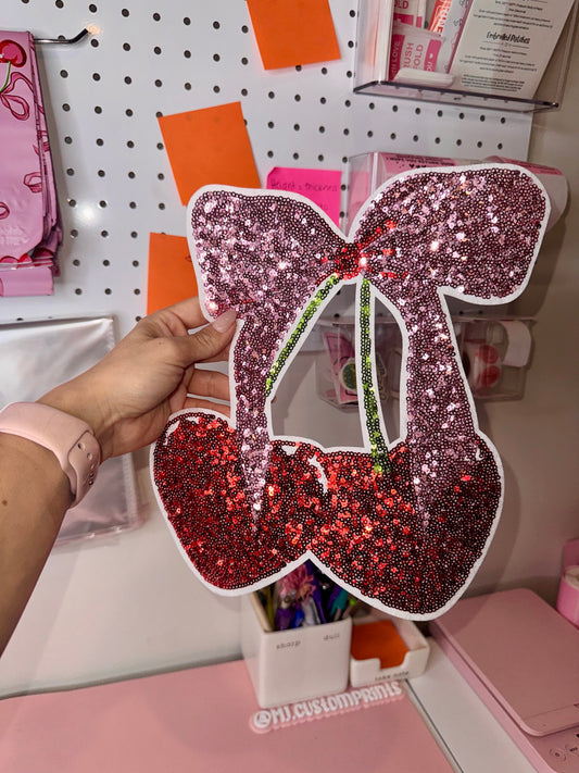 Coquette Cherries - Sequin Patch