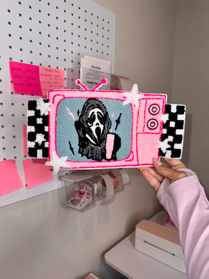 Ghost Face Pink - Embroidered Patch