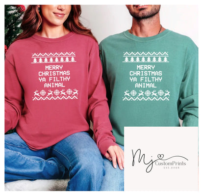 Merry Christmas Ya Filthy Animal - Single Color