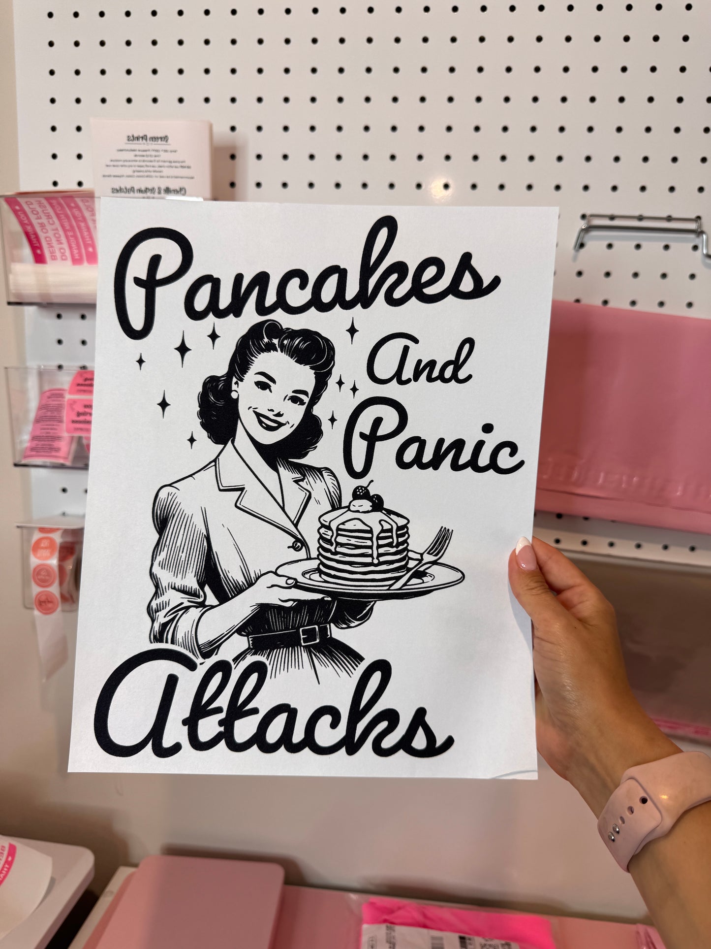 " Pancakes & Panic Attacks " Screen Print