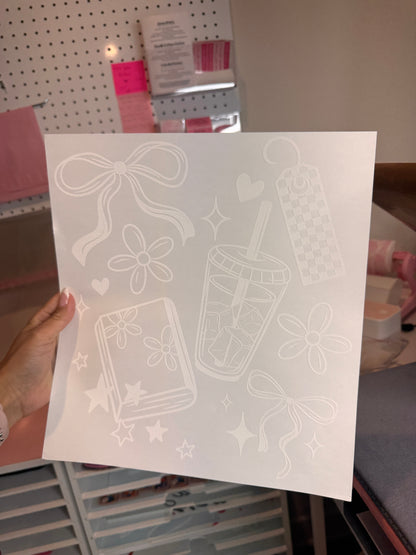 " Coquette Books & Iced Coffee " -Single Color