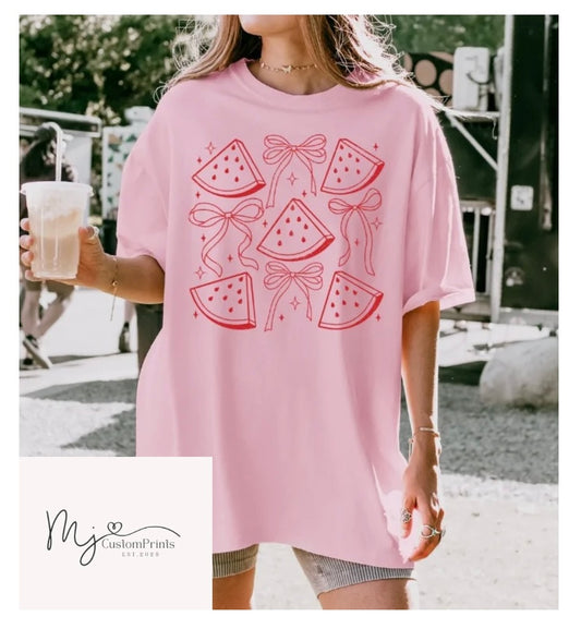 " Bows & Watermelon " Screen Print