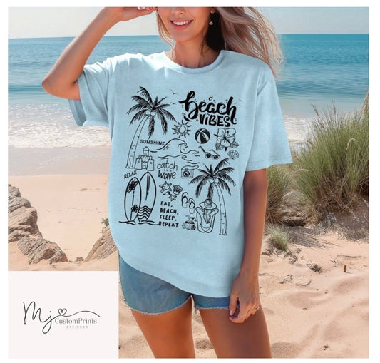 " Beach Vibes " Screen Print