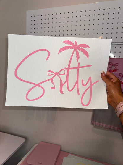 " Salty Bow Palm Tree" - Single Color