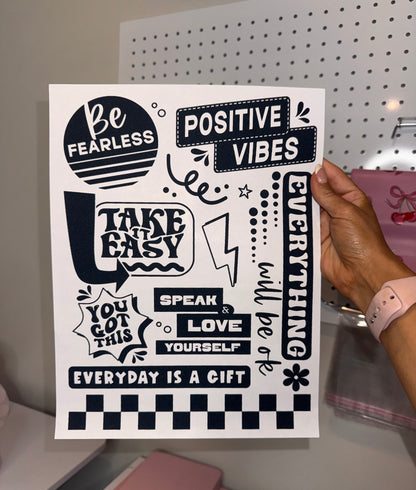 " Positive Vibes " - Single Color