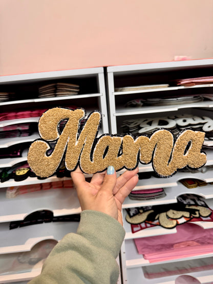 Cursive Brown Mama - Sequin Patch