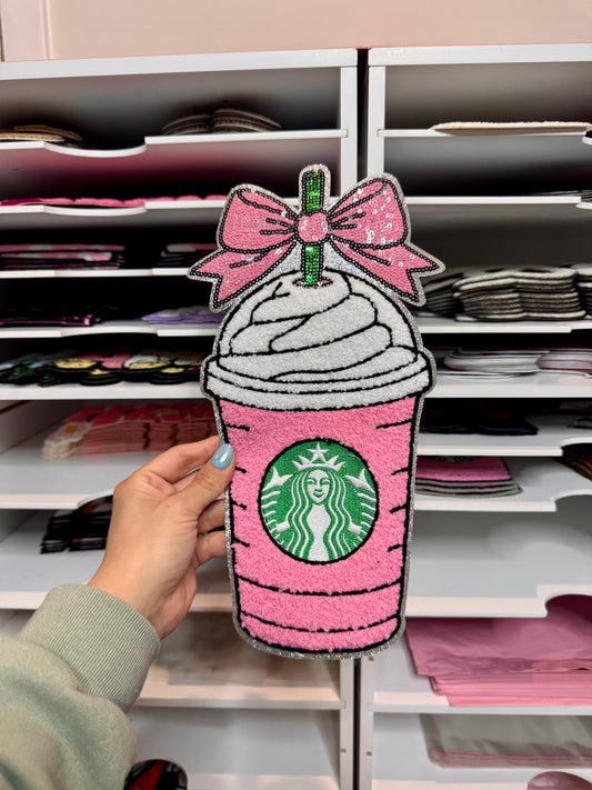 Pink Starbucks - Sequin Patch