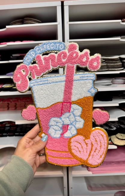 Iced Cafecito Princess -Embroidered Patch