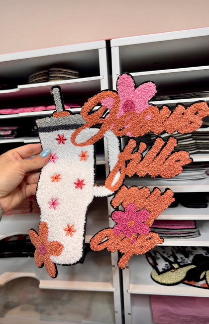 Cursive Jesus Fills My Cup - Embroidered Patch